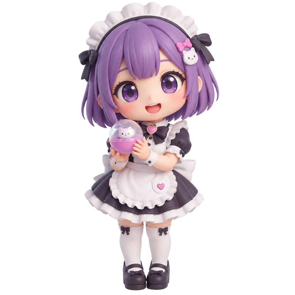Cafés and gachapon character